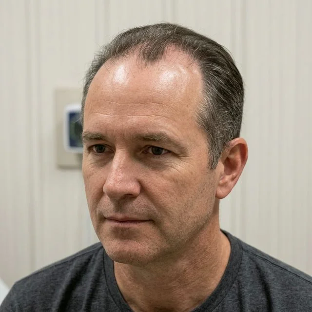 Vorher: Haarausfall bei Patient T.R.